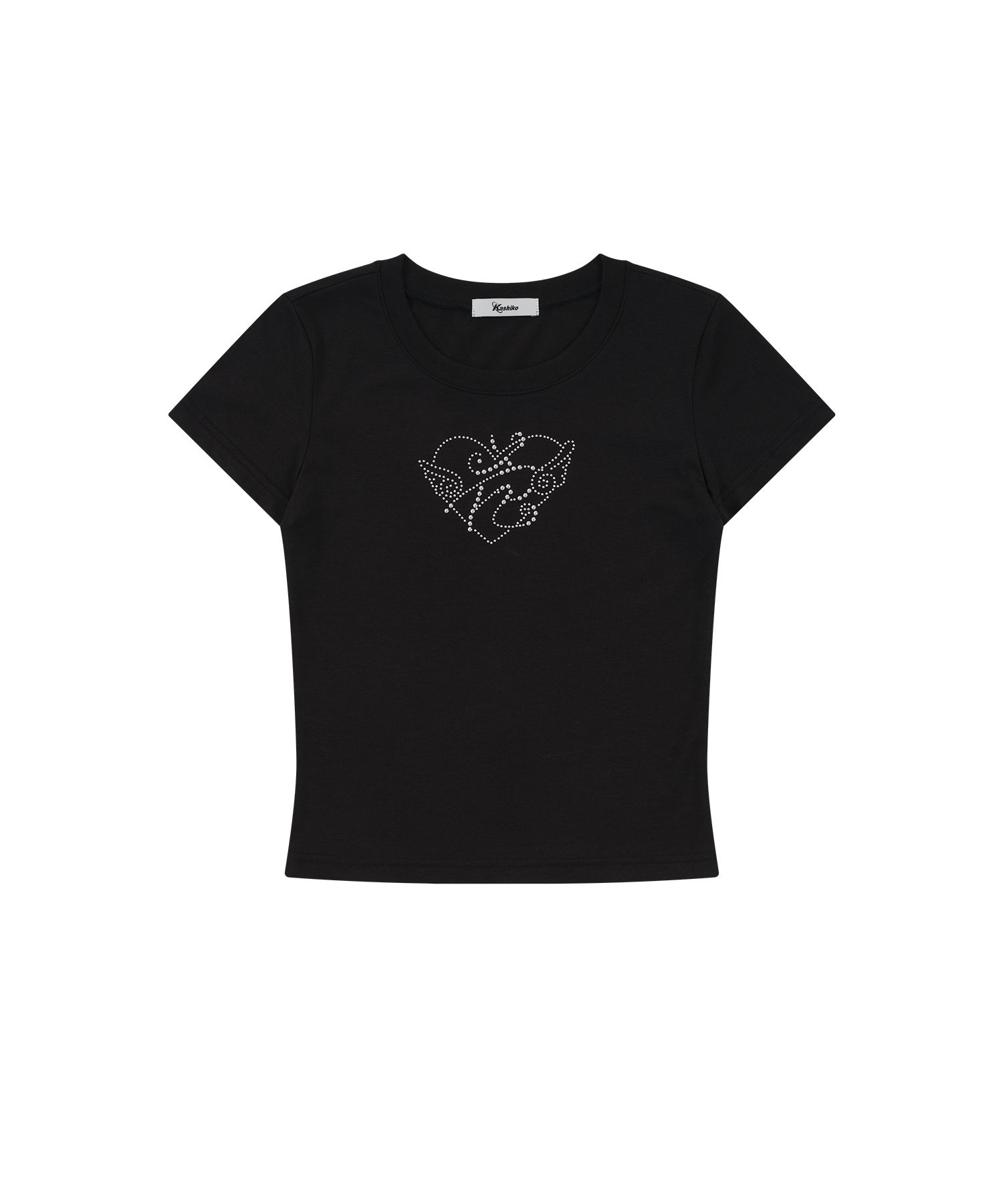 ★KASHIKO★ FLOWER HEART BABY TEE MUSINSA | KASHIKO Flower Heart Baby Tee Pink