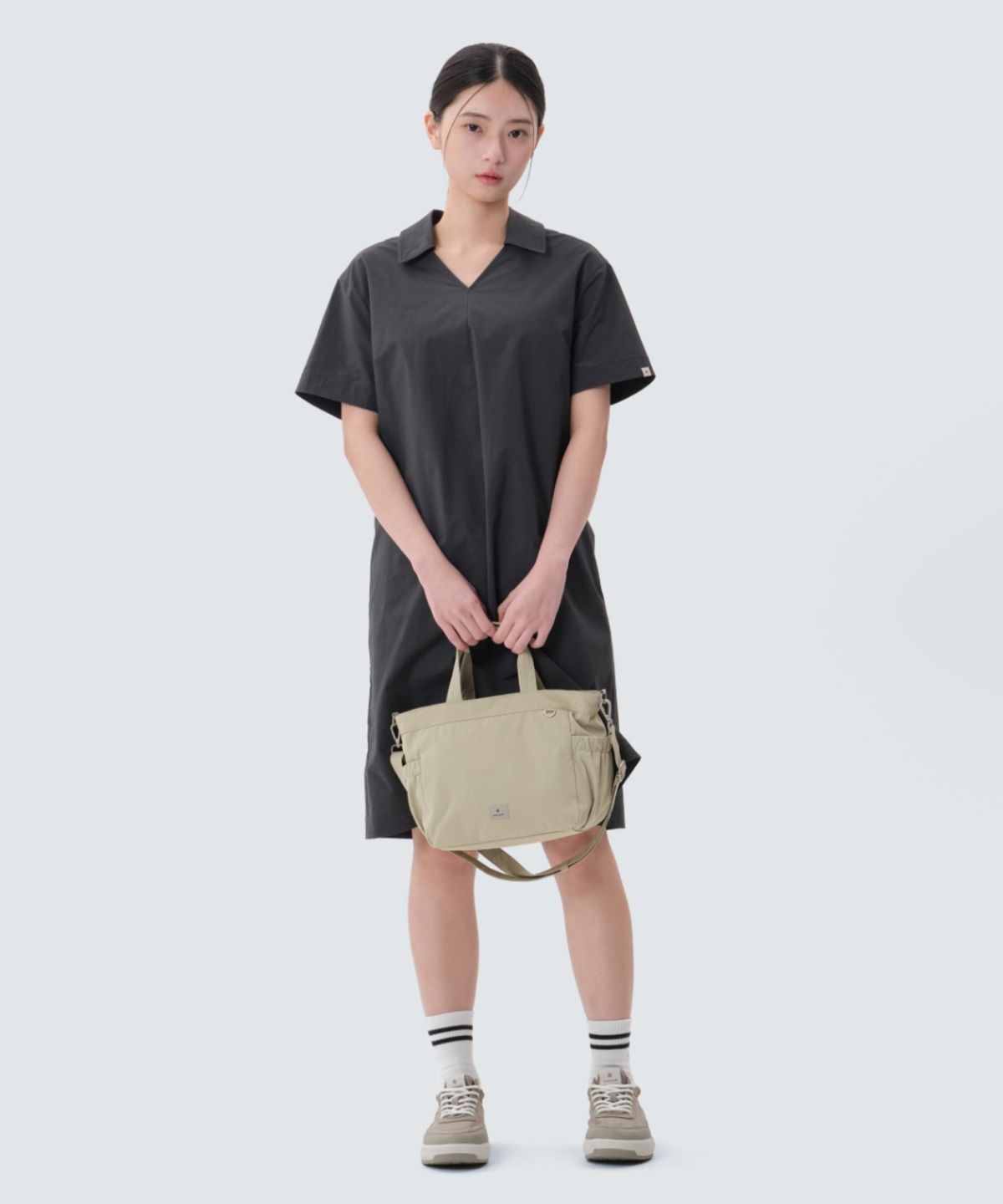 스노우피크 어패럴(SNOWPEAK APPAREL) 워크 카라넥 원피스 (S25SWFOP13) Charcoal