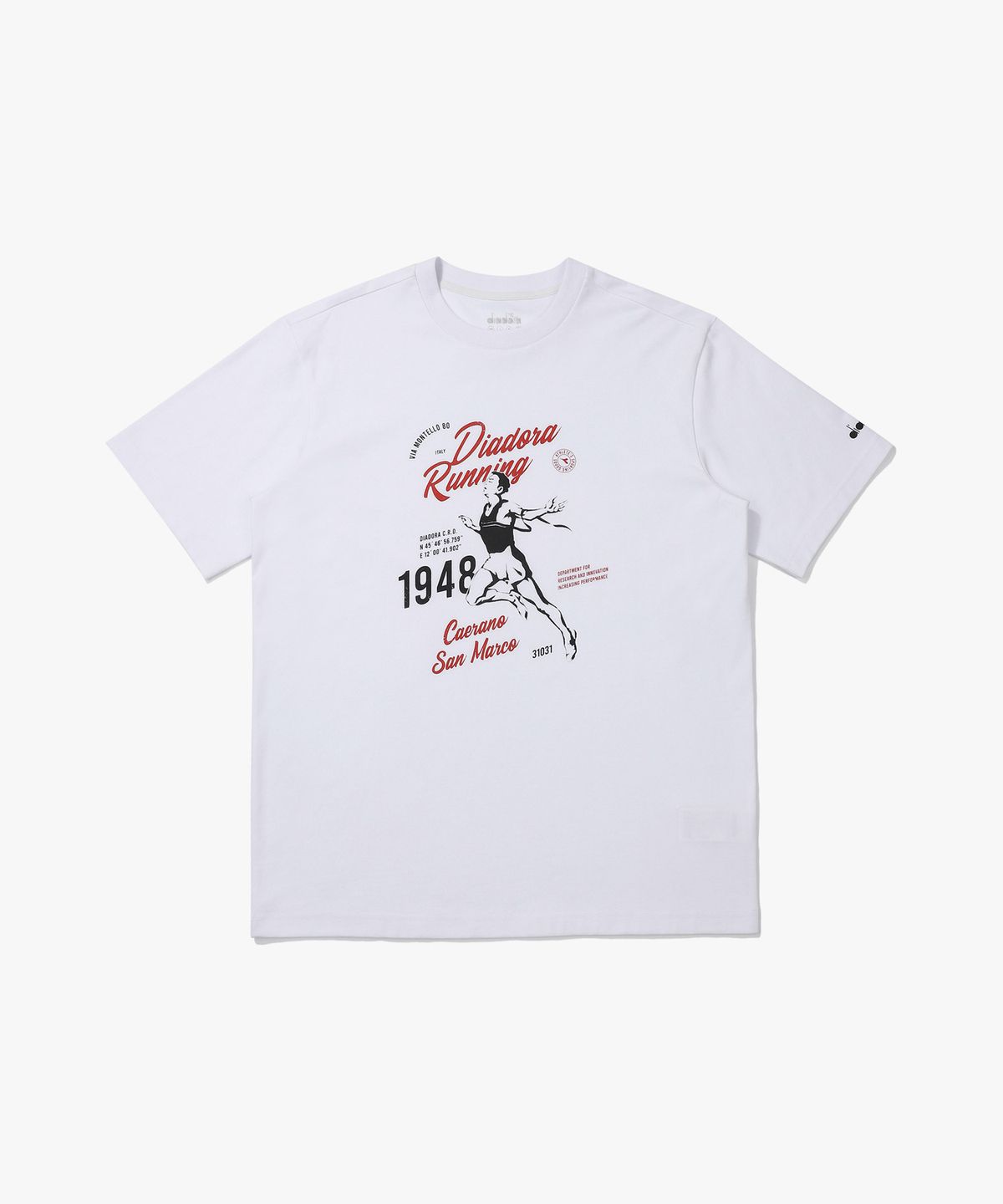 디아도라(diadora) 빈티지 그래픽 코튼폴리 반팔 티셔츠 WHITE