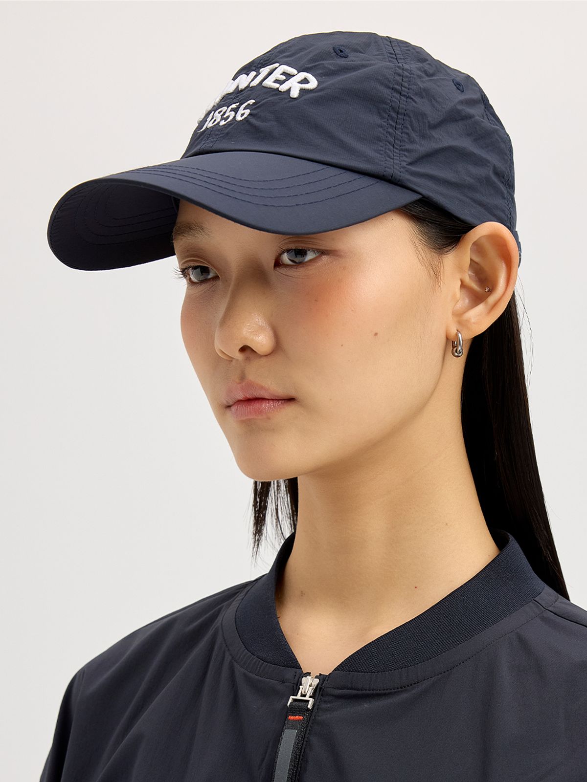 헌터(HUNTER) [UNISEX] 라이트웨이트 립스탑 로고 캡 - 다크네이비 HCW0001CHZDNV