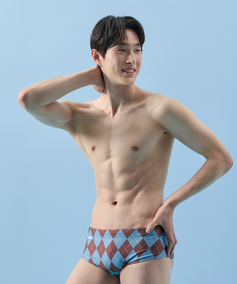 모카 아가일 스퀘어 남성 수영복