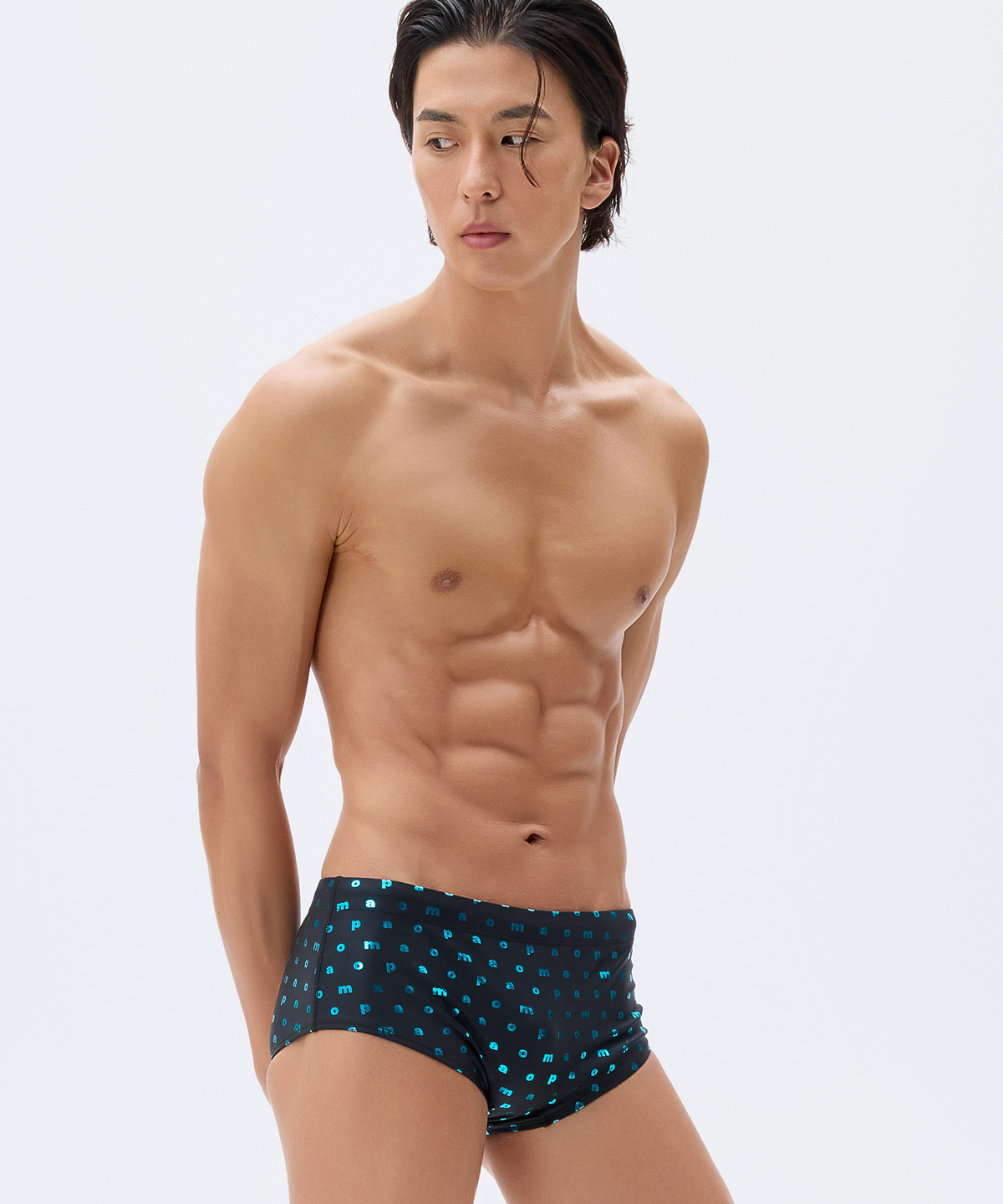 움파(OOMPAA) 블루글램 스퀘어 남성 수영복