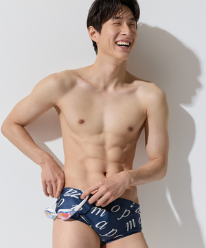 미드나잇 레터 스퀘어 남성 수영복