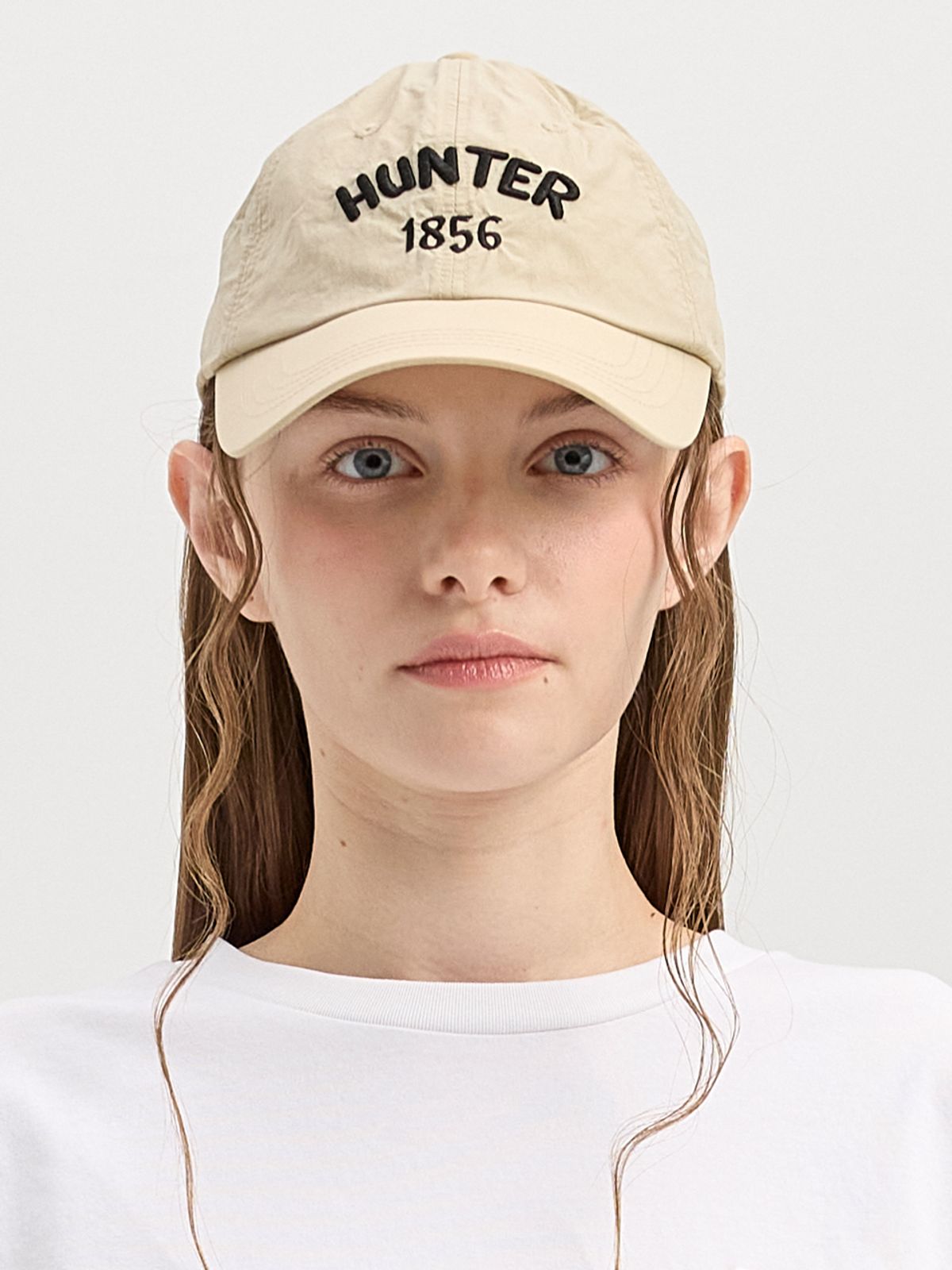 헌터(HUNTER) [UNISEX] 라이트웨이트 립스탑 로고 캡 - 스무스페블 HCW0001CHZSMP