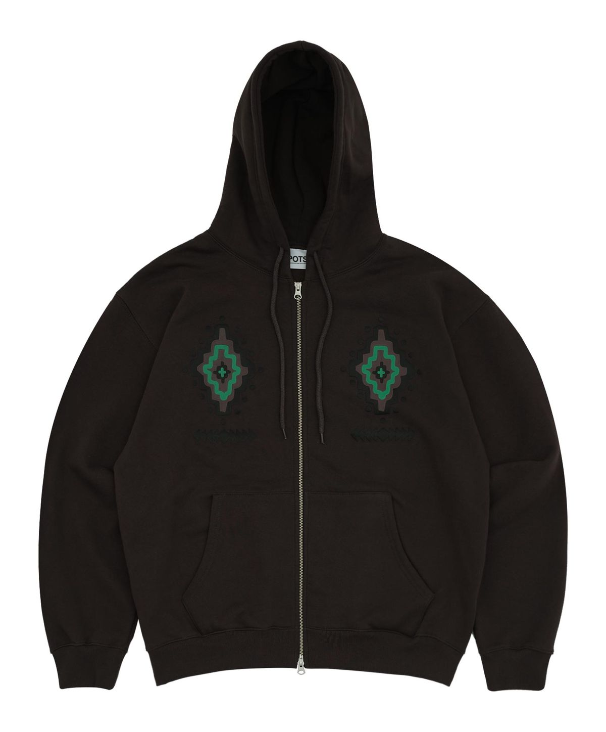 퍼츠(POTS) CHIMAYO HOOD ZIP UP [DEEP BROWN]