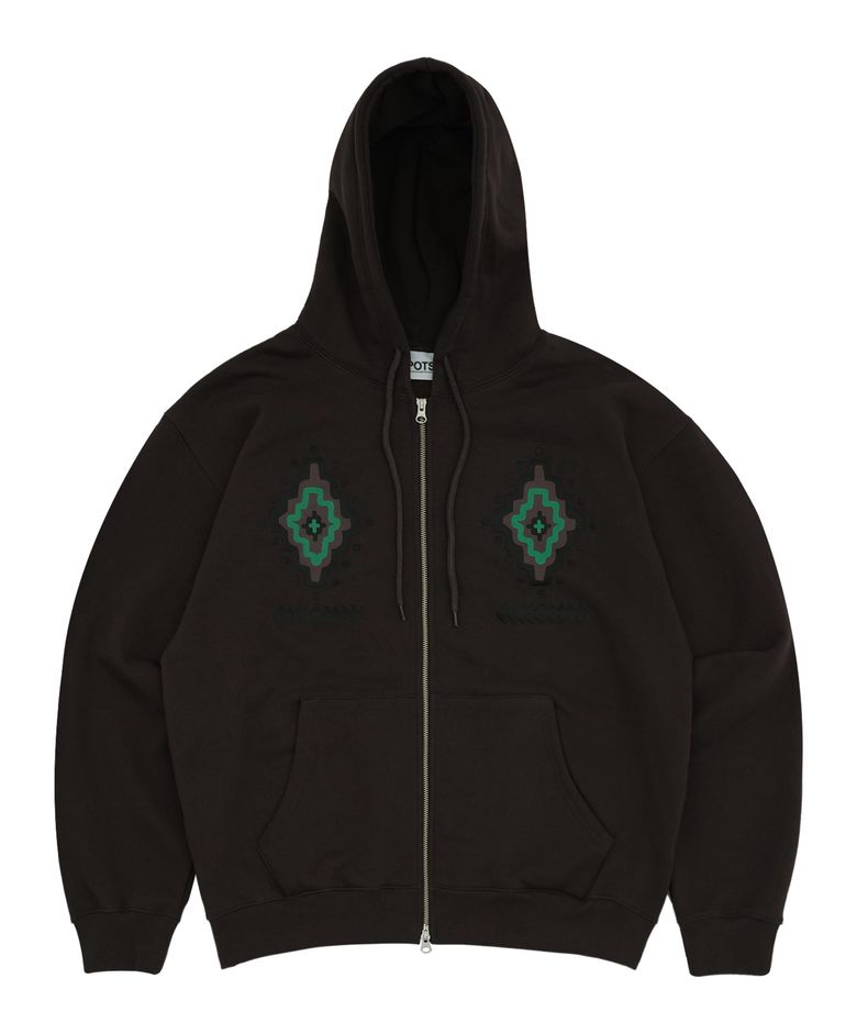CHIMAYO HOOD ZIP UP [DEEP BROWN]