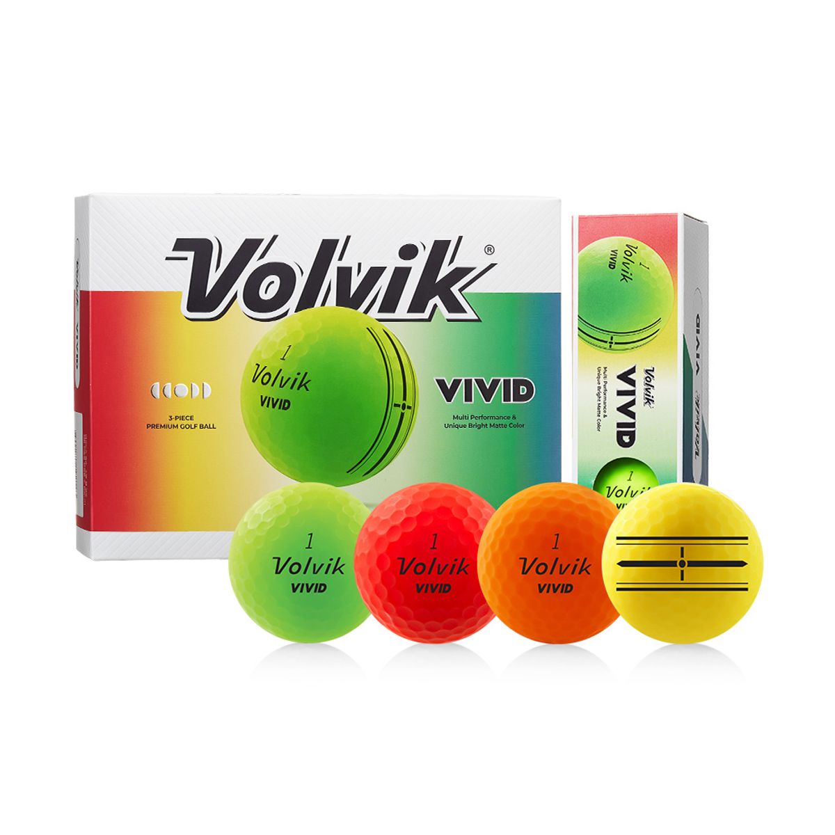 볼빅(VOLVIK) 25VIVID 듀얼코어 골프공 (3PC/12구)
