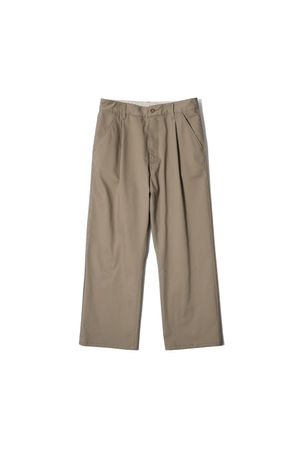 Corrigin One Tuck Chino Pants Beige