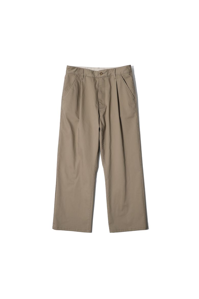 Corrigin One Tuck Chino Pants Beige