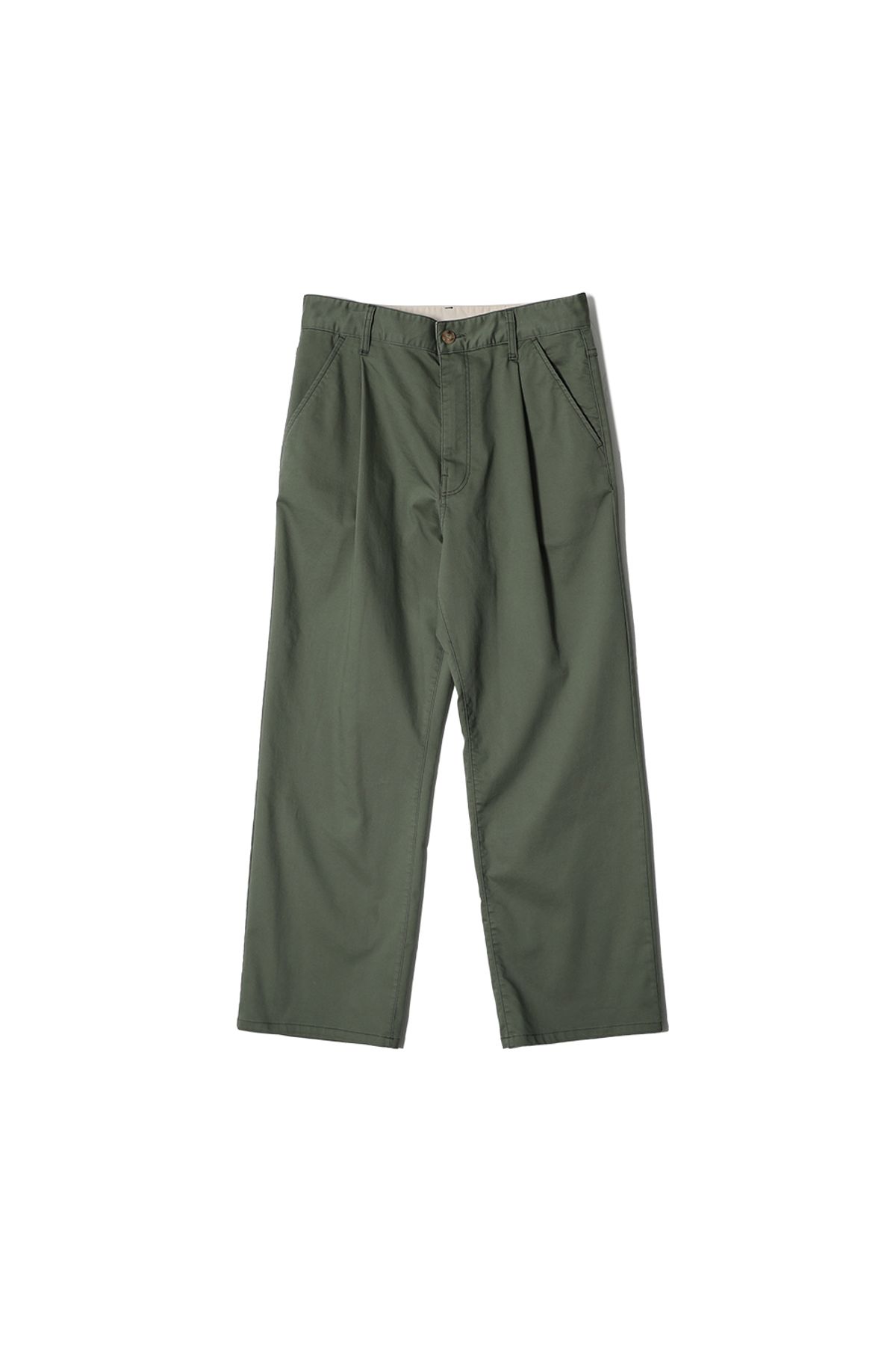 홀리선(HORLISUN) Corrigin One Tuck Chino Pants Olive Drab