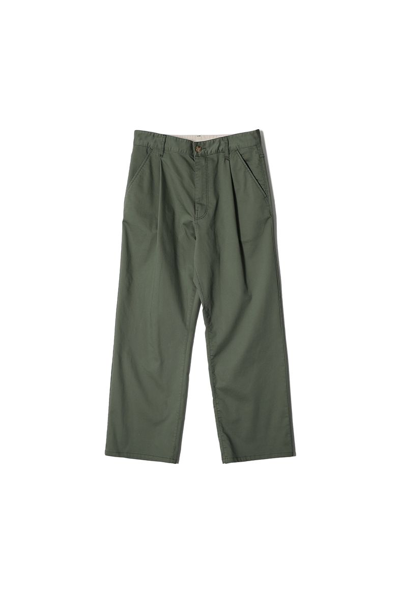 Corrigin One Tuck Chino Pants Olive Drab