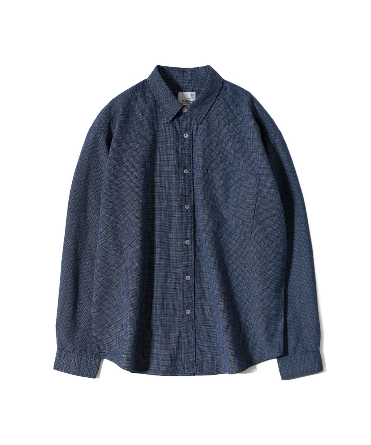홀리선(HORLISUN) Maili Denim Check Shirt Navy