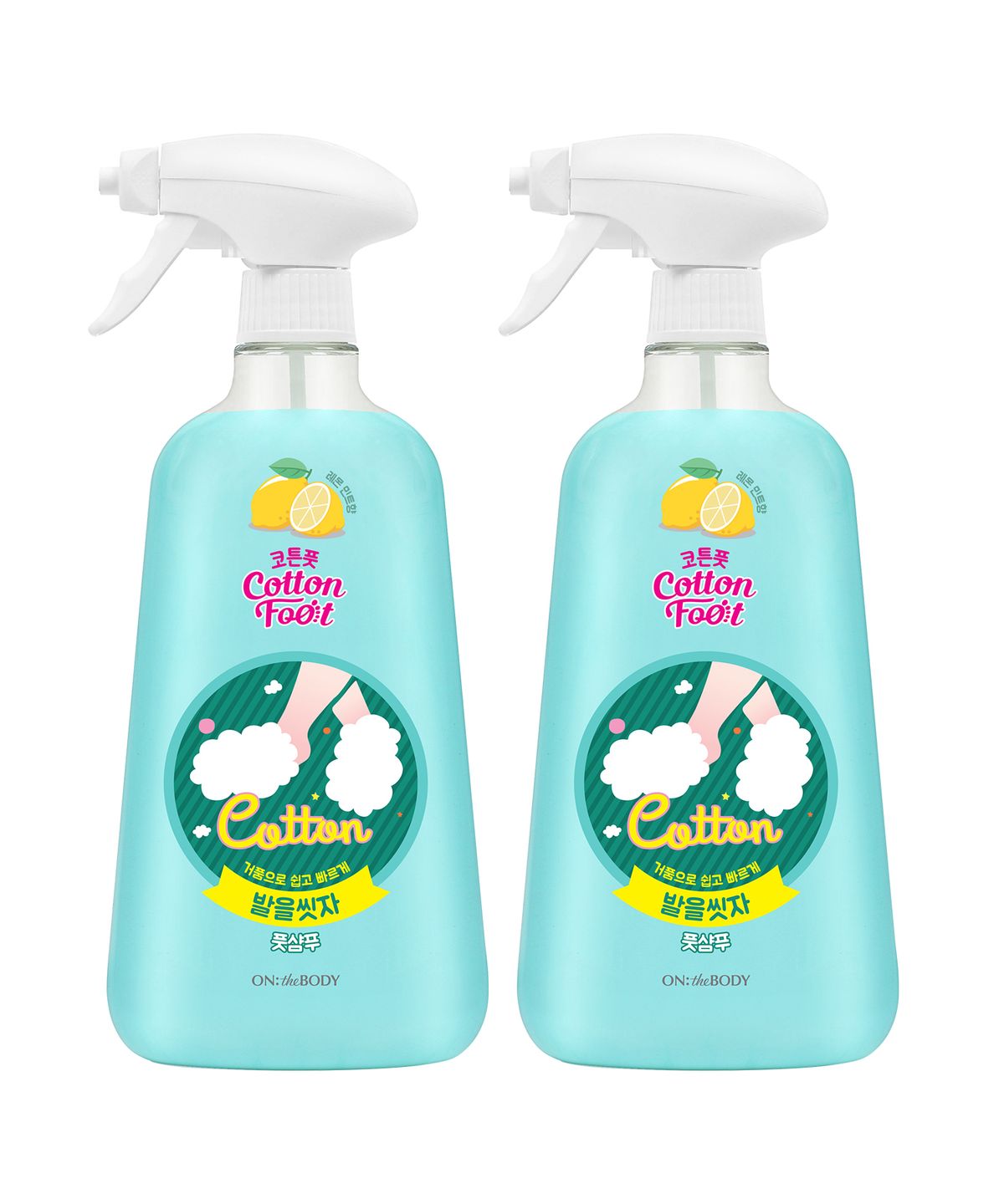 온더바디(ONTHEBODY) 온더바디 코튼풋 발을씻자풋샴푸 레몬 750ML 2개