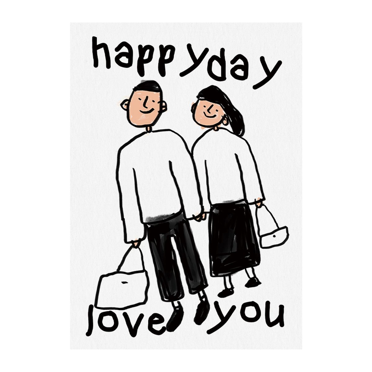 드로잉페이퍼(DRAWINGPAPER) A3 포스터 - happy day