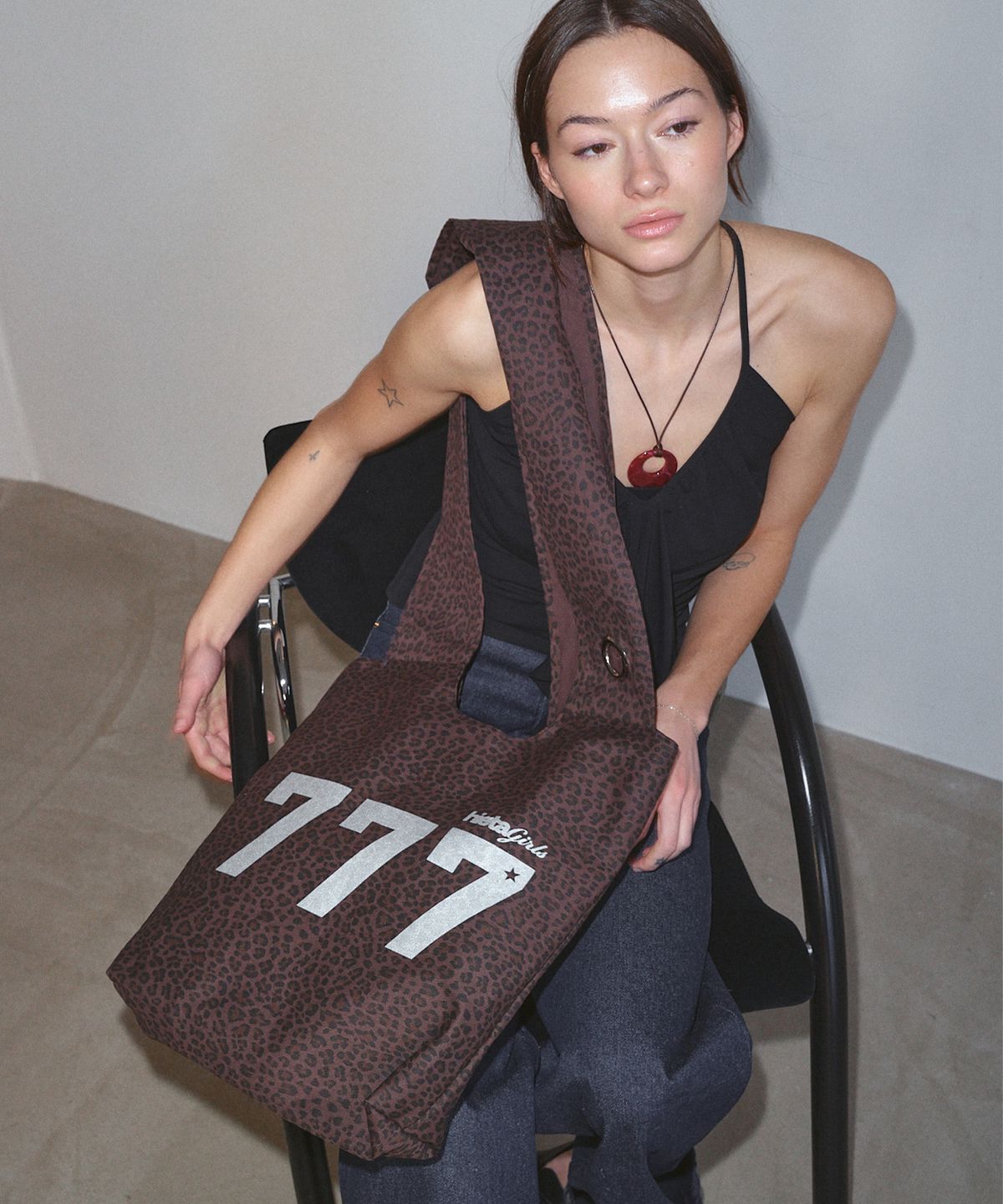 히에타(HIETA) 777Angels bag / Brown Leopard