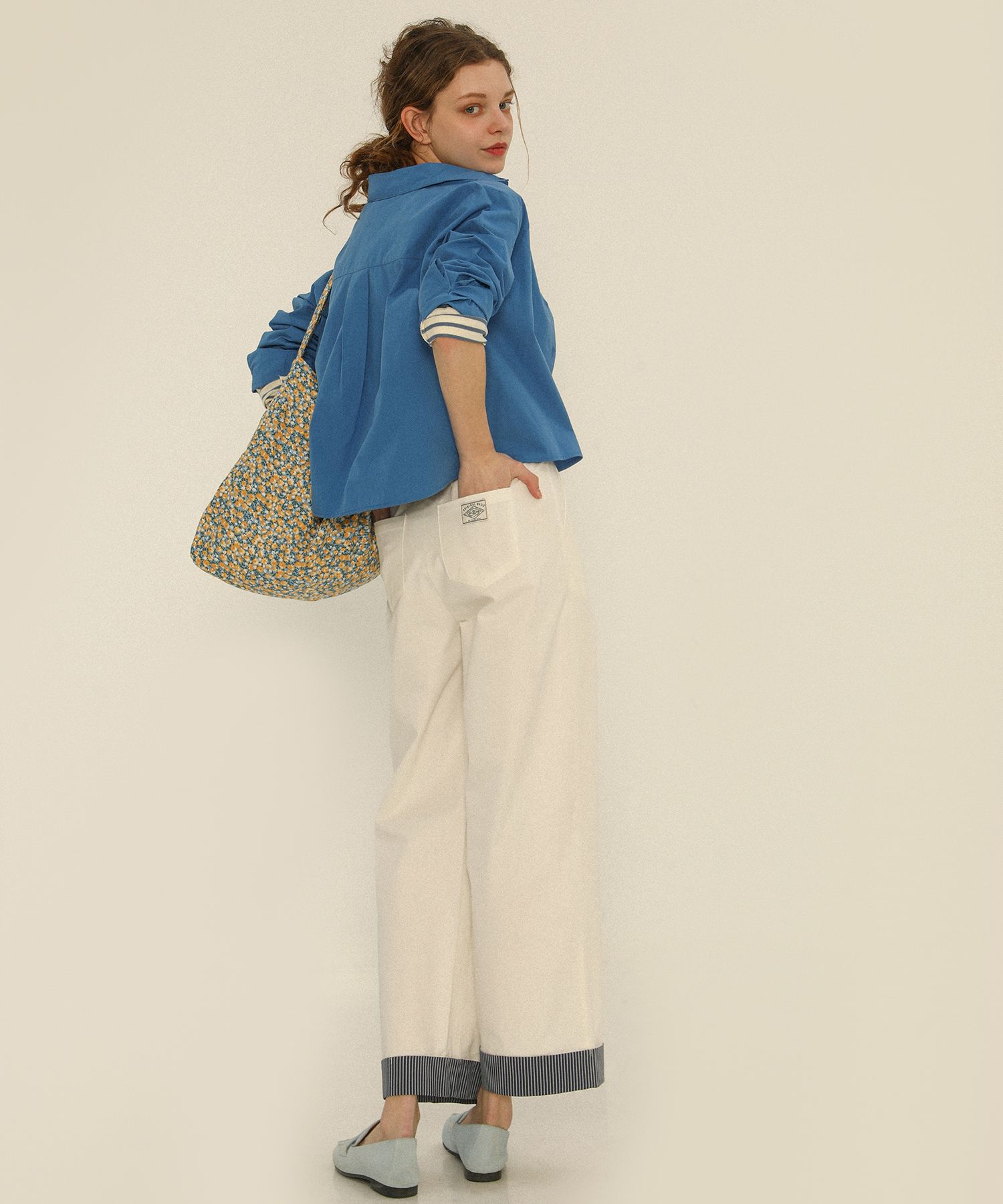 【BAON】Panel Pintuck Banding Pants BAON】Panel Pintuck Banding Pants Wide leg pants with side band