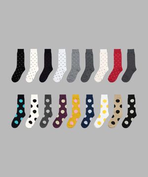 [3PACK] 1507 유니섹스 도트 베이직 삭스 - 디자인 선택형