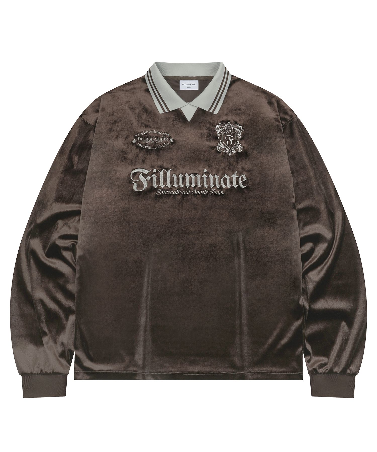Tシャツ・カットソー [FILLUMINATE] Velour collar long sleeve MUSINSA | FILLUMINATE Velour Collar Long Sleeve-Brown