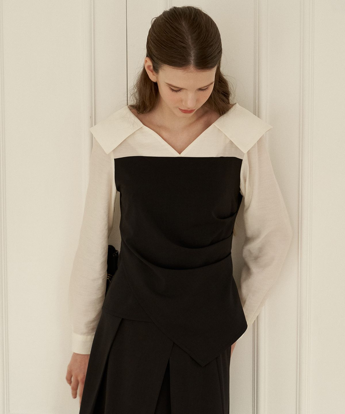 플로브(FLOVE) SOFT DRAPING BLOUSE(BK)