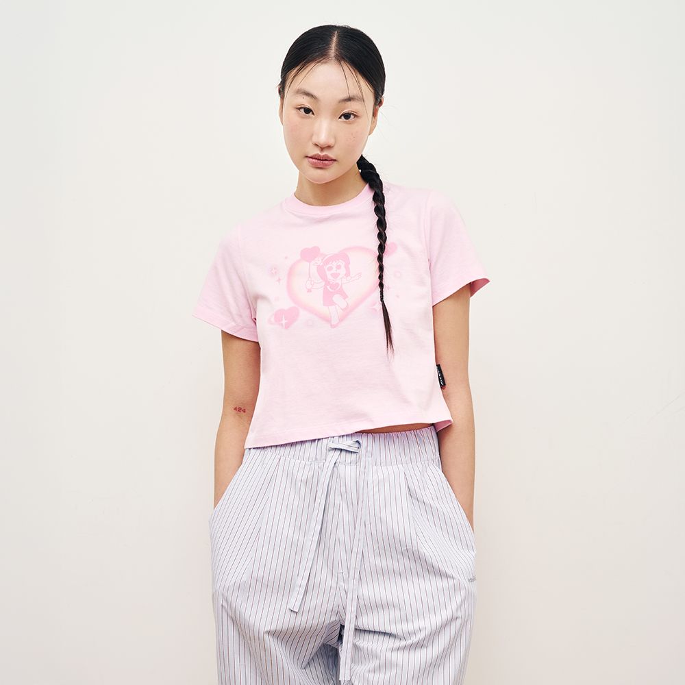 [ADLV] HEART MOE-P CROP SHORT SLEEVE T-SHIRT /追跡付 MUSINSA | acmé de la vie HEART MOE-P CROP SHORT SLEEVE T-SHIRT