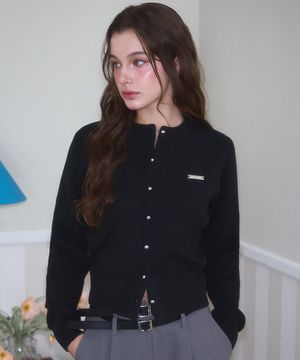 Nickel Round Cardigan [Black]