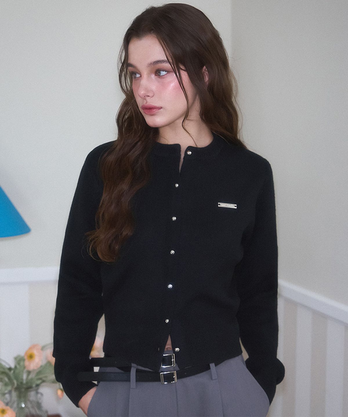 로제프란츠(ROSEFRANTZ) Nickel Round Cardigan [Black]