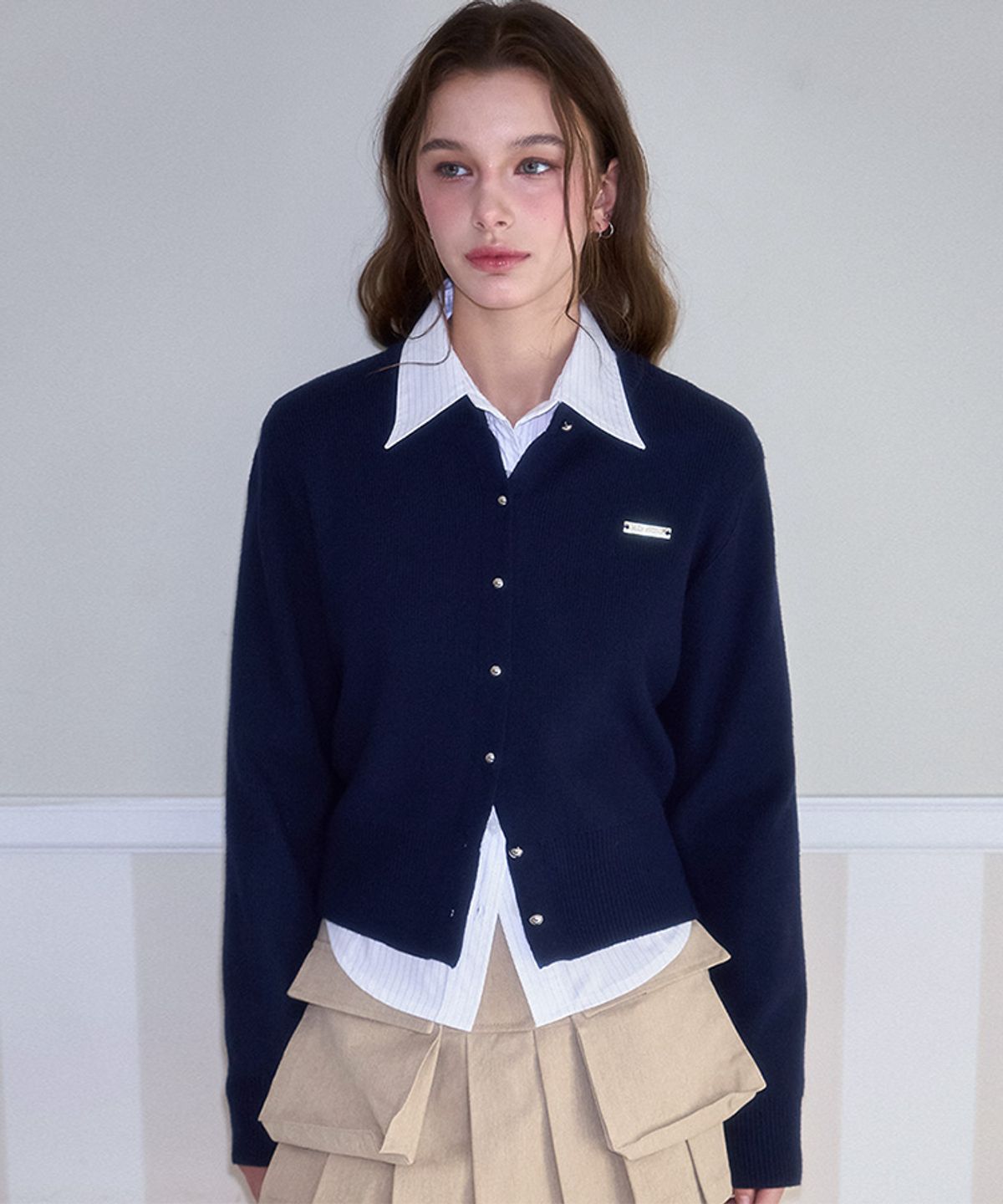 로제프란츠(ROSEFRANTZ) Nickel Round Cardigan [Navy]