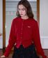 Nickel Round Cardigan [Red]