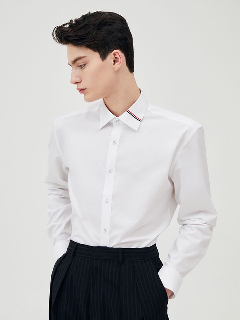 카라 트리콜로르 953 컴포터블 셔츠 화이트 SE5SM22LS953SWH
