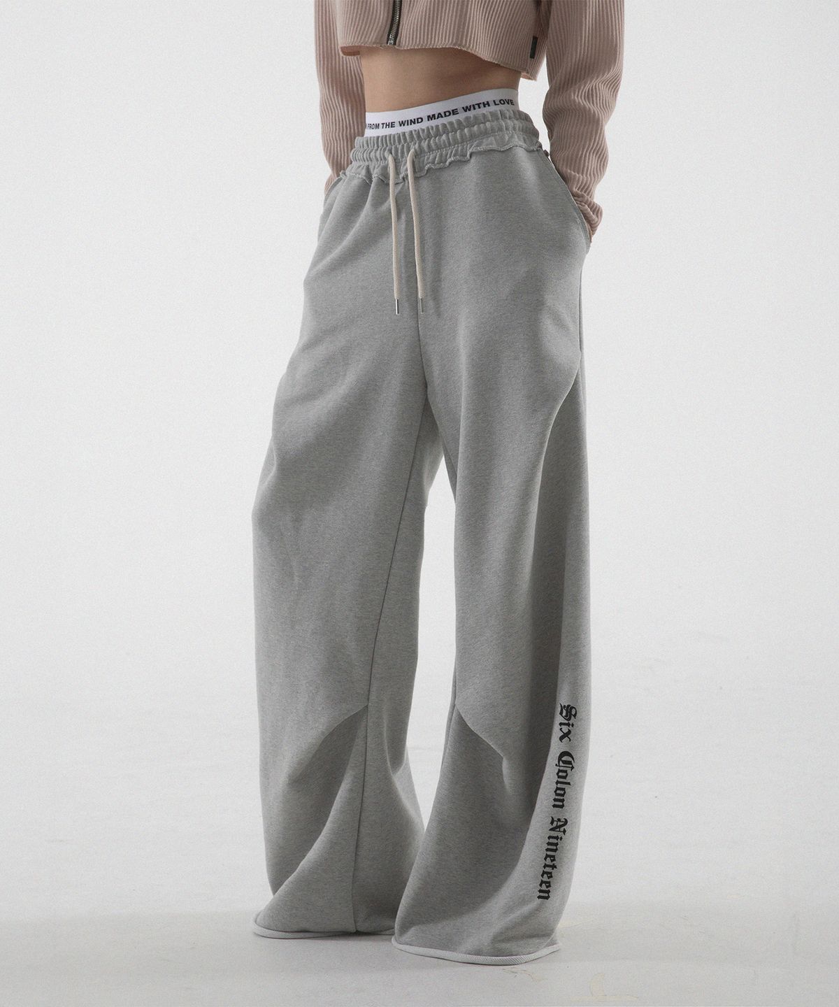 팬쇼(FANSHOW) SIX COLON NINETEEN GEOMETRY PANTS - MELANGE