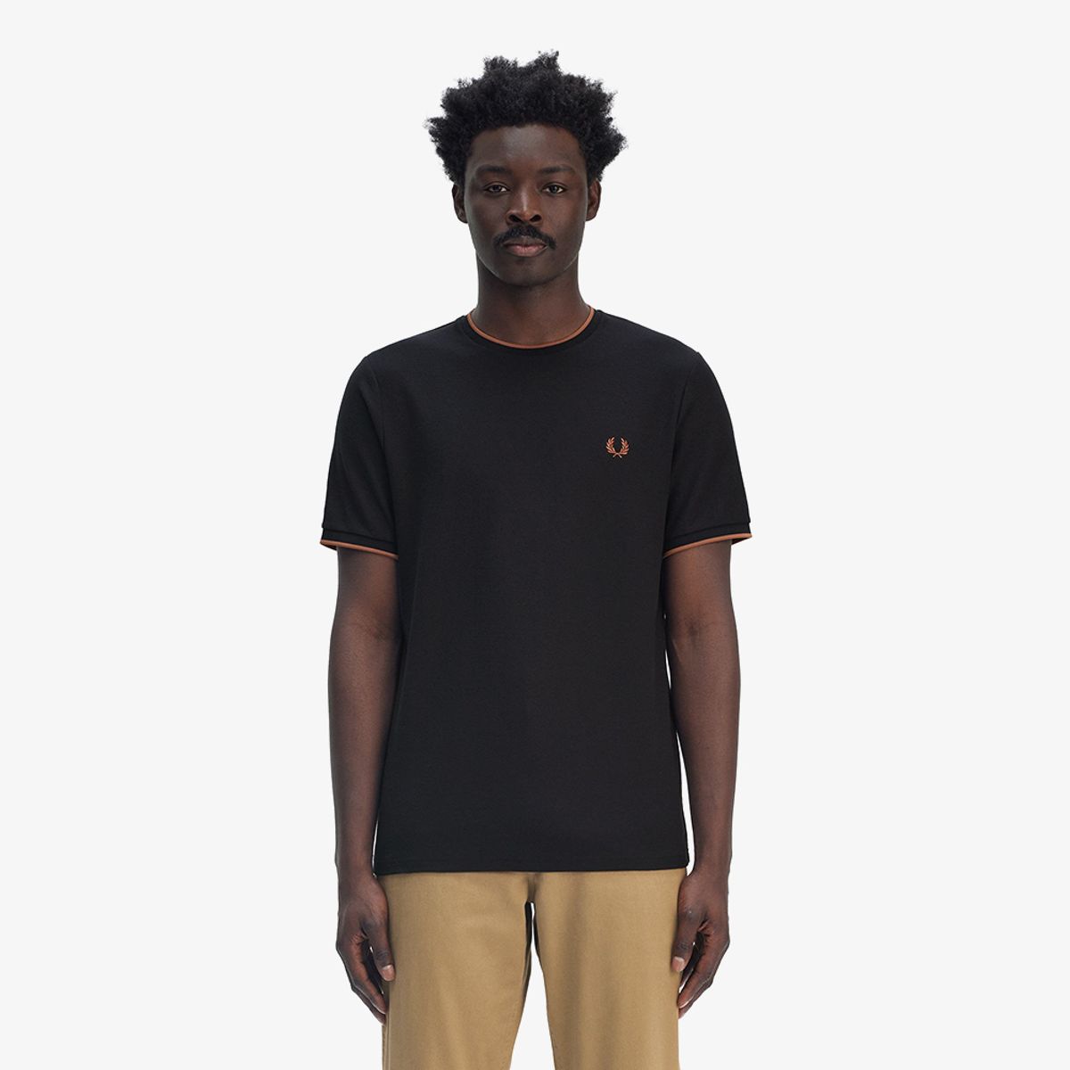 프레드페리(FRED PERRY) [Sharp] 크레이프 피케 티셔츠 - 네이비 AFPM2518585-795