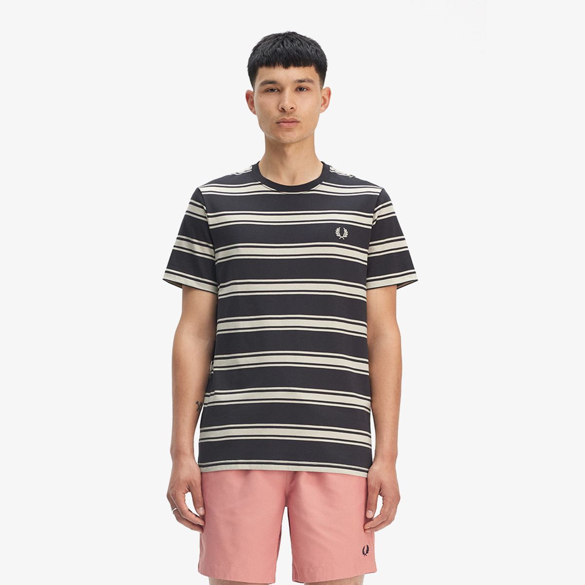 프레드페리(FRED PERRY) [Sport] 파인 스트라이프 티셔츠 - 앵커 그레이 AFPM2519851-297