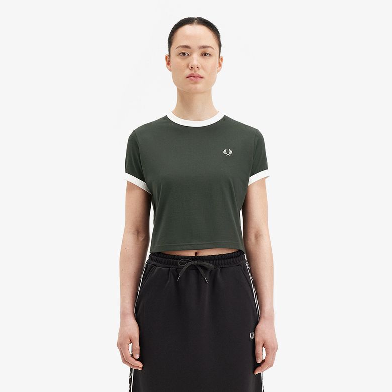 [Womens] 크롭 링어 티셔츠 - 코트 그린 AFPF2519163-X89