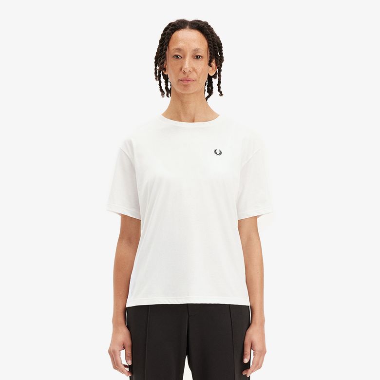 [Womens] 크루넥 티셔츠 - 스노우 화이트 AFPF2511142-129