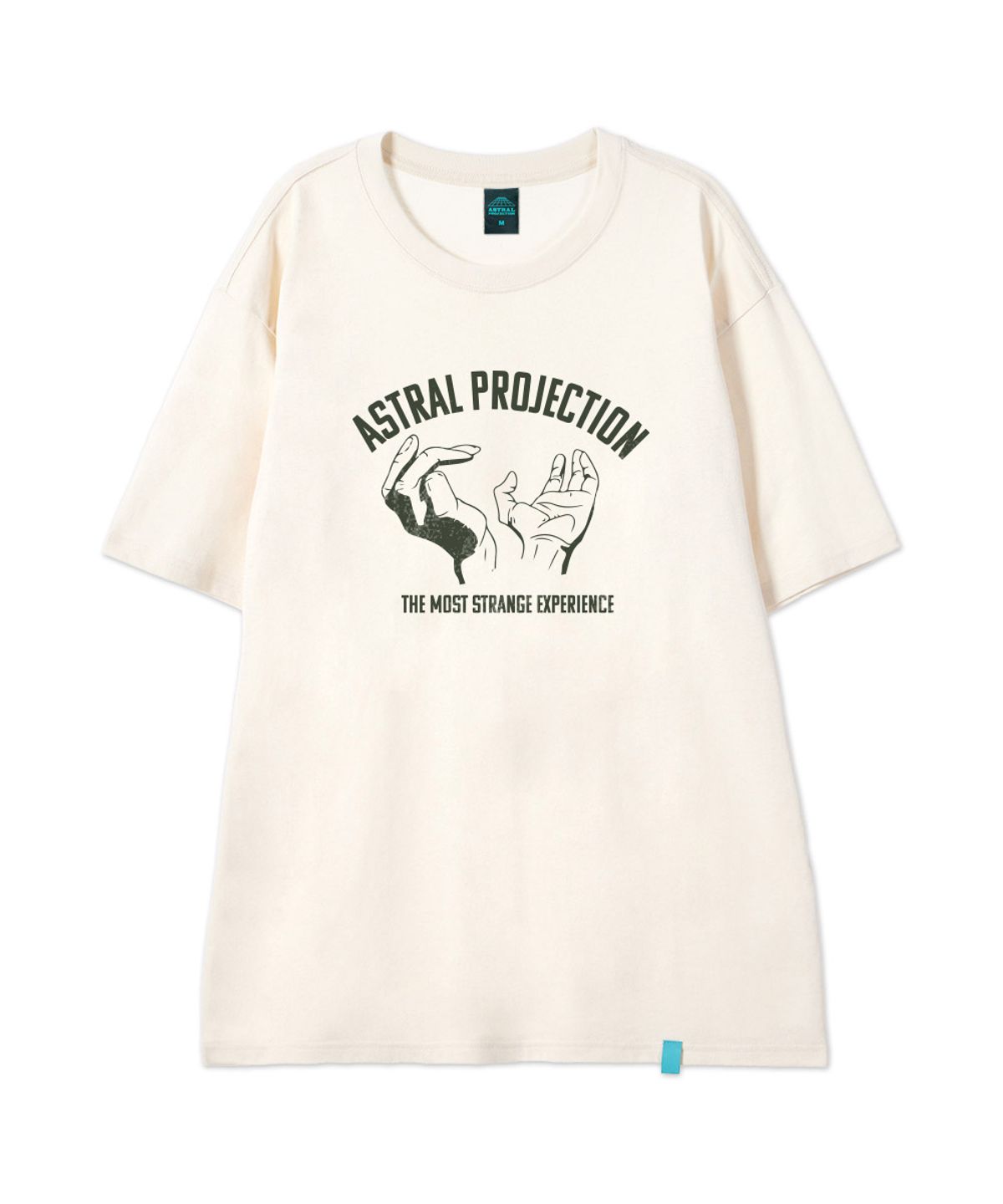아스트랄 프로젝션(ASTRAL PROJECTION) [아스트랄 핸즈]코튼 루즈핏 반팔 티셔츠_버터 밀크