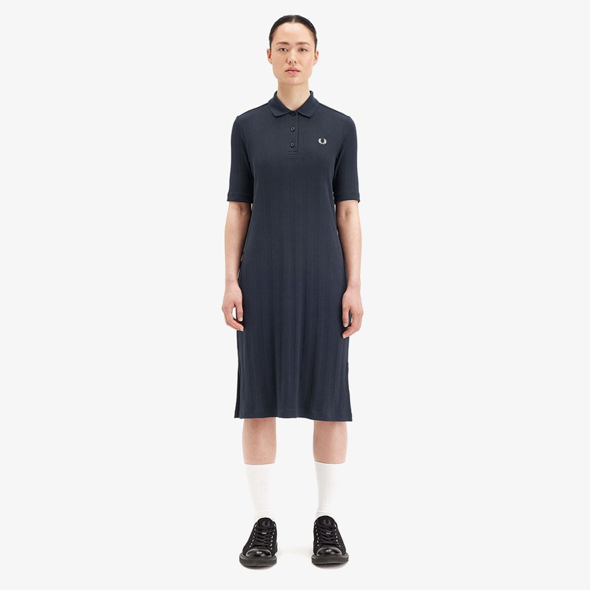 프레드페리(FRED PERRY) [Womens] 립 폴로 셔츠 드레스 - 네이비 AFPF2519169-608