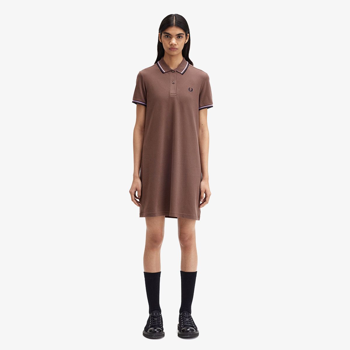 프레드페리(FRED PERRY) [Womens] 트윈 팁 프레드페리 드레스 - 캐링턴로드브릭/바이올렛/네이비 AFPF243D600-X58