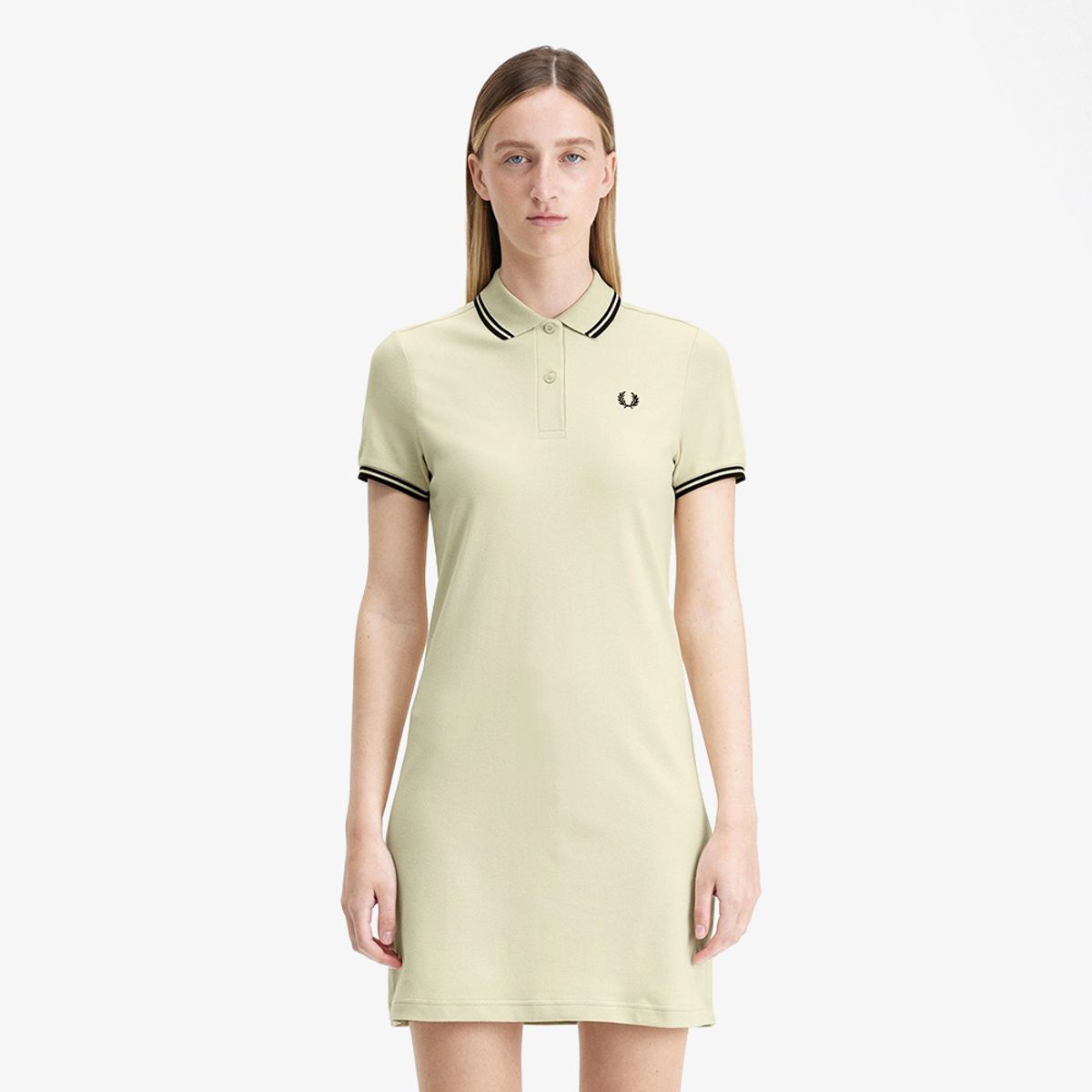 프레드페리(FRED PERRY) [D3600] 트윈 팁 프레드페리 드레스 - 오트밀/블랙 AFPF241D600-691