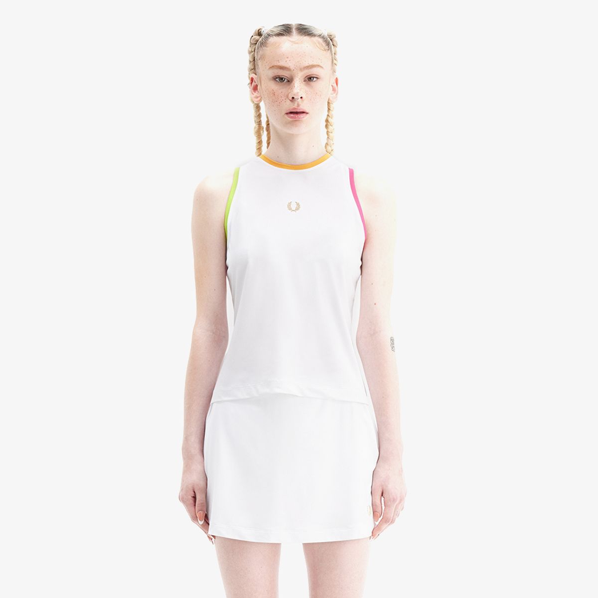 프레드페리(FRED PERRY) [Tennis] 스커트 - 화이트 AFPF2519106-100