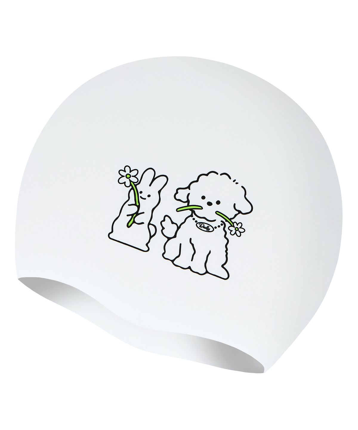 랠리스포츠(RALLY) [PRUC902 WHT] 토끼와강아지 실리콘 수모 화이트