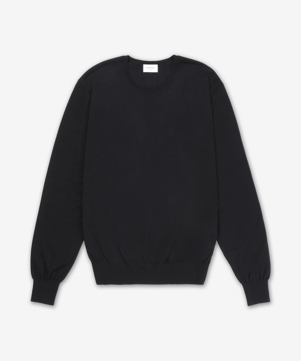 생로랑(SAINT LAURENT) 파인 메리노 니트 - 블랙 / 821736Y76GM1000