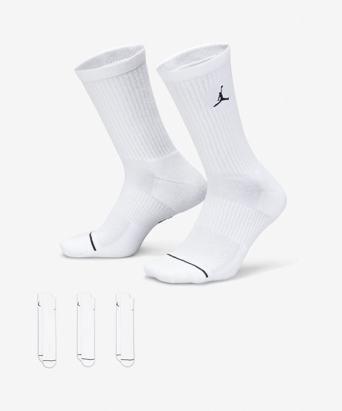 나이키(NIKE) 조던 에브리데이 크루 삭스(3켤레) - 화이트:블랙 / DX9632-100