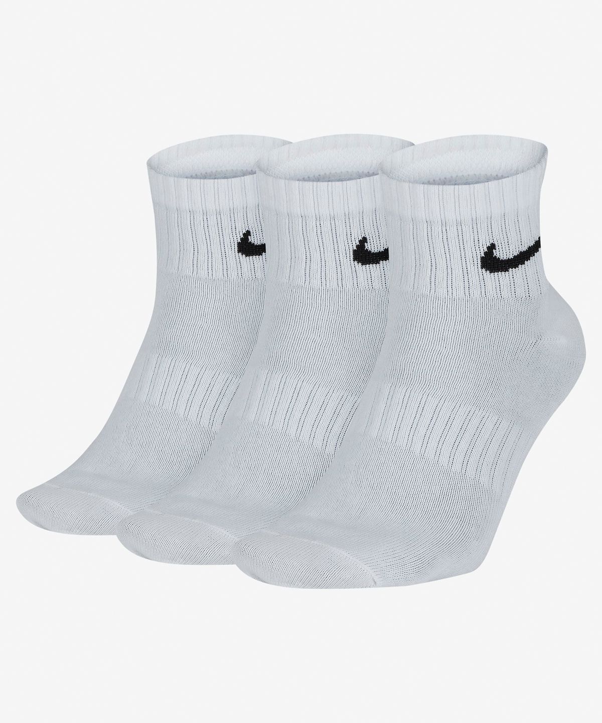 나이키(NIKE) 에브리데이 라이트웨이트 트레이닝 앵클 삭스(3켤레) - 화이트:블랙 / SX7677-100