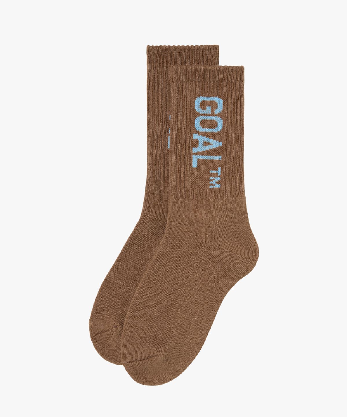 골스튜디오(GOALSTUDIO) ESSENTIAL GOAL CREW SOCKS-BROWN
