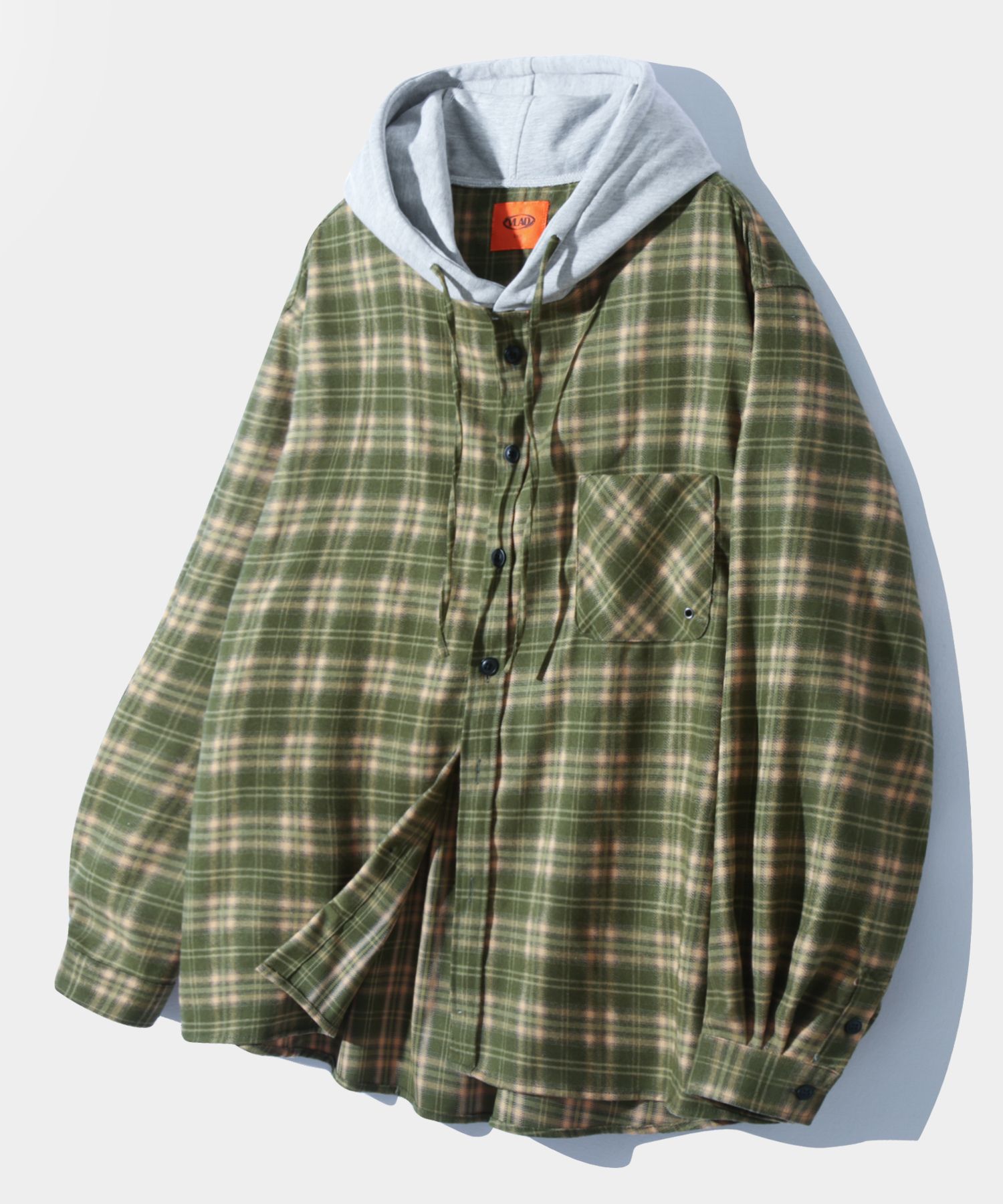 【DIMITRI BLACK】 VLAD Bias Check Hooded Shirt MUSINSA | DIMITRI BLACK VLAD Bias Check Hooded Shirt_Red