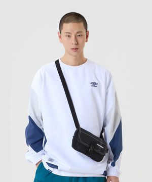 팝러쉬 컬러블럭 우븐 피스테 화이트(UQ121CWT33)