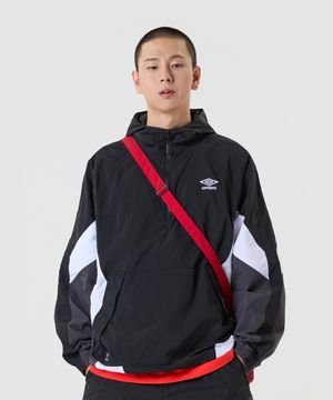 팝러쉬 컬러블럭 후드 아노락 블랙(UQ123CWT31)