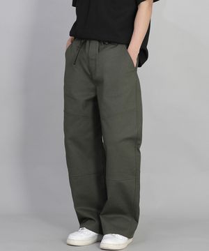 프런트커팅 디테일 EX와이드 팬츠 CDE-371 카키