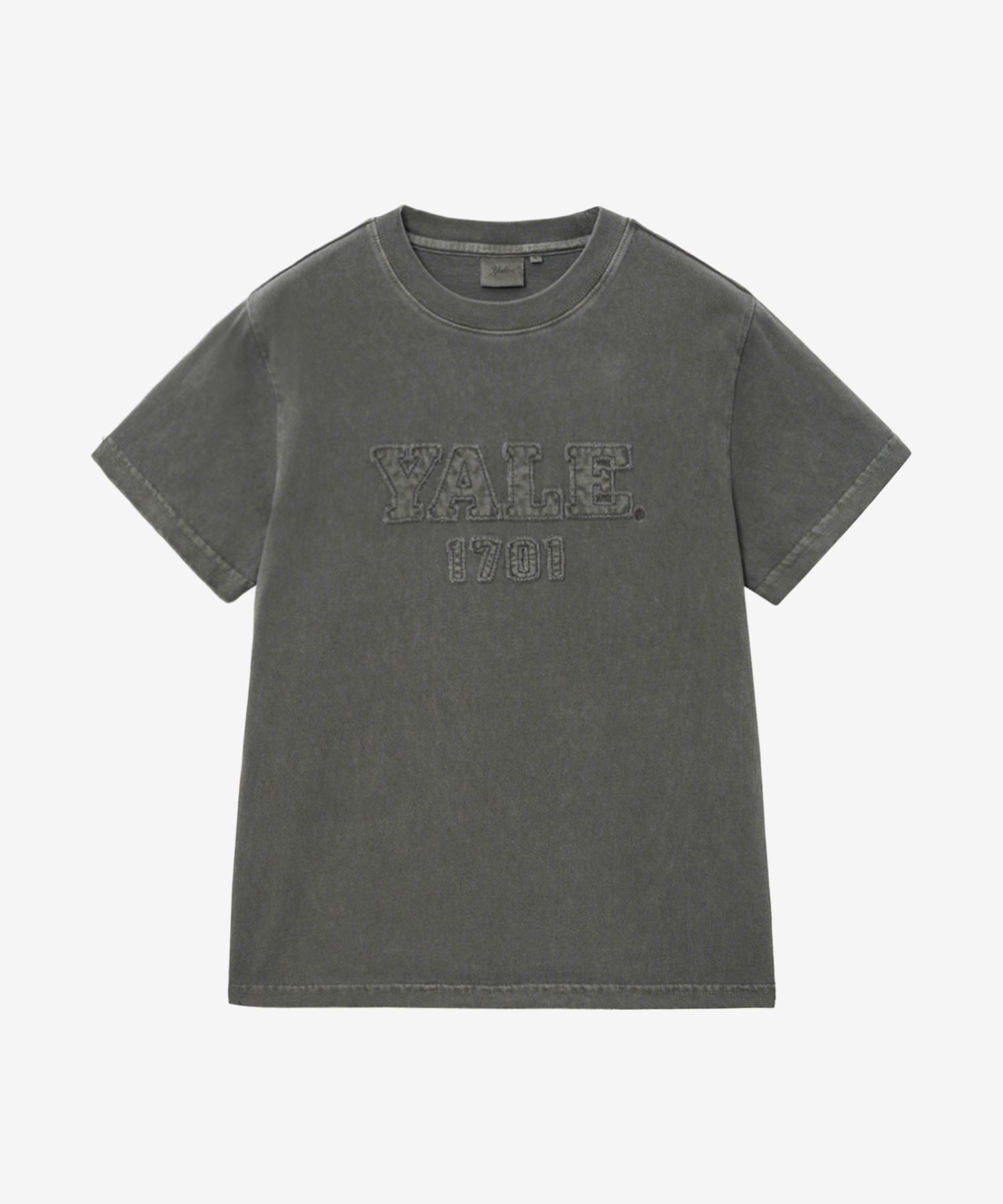 ☆YALE☆ Women's Pigment Applique T-Shirt Charcoal YFM1SS208 MUSINSA | YALE Women's Pigment Applique T-Shirt_Charcoal