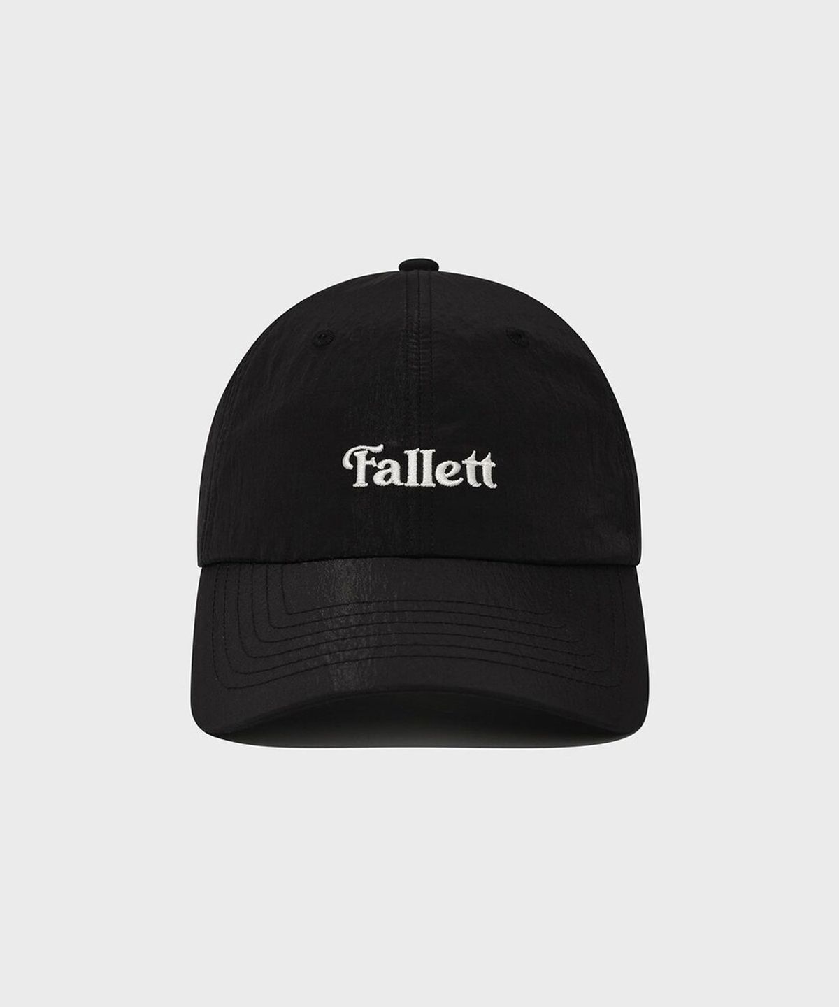 팔렛(FALLETT) 나일론 스토리 로고 볼캡 블랙